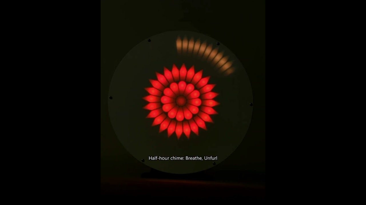 Demo: an LED ring clock that nudges you to look up (2:24)